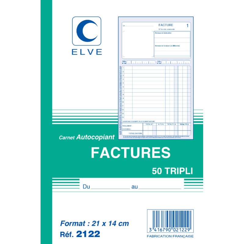 ELVE enveloppe manifold, 210 x 148 mm, triplicata, 50 feuilles